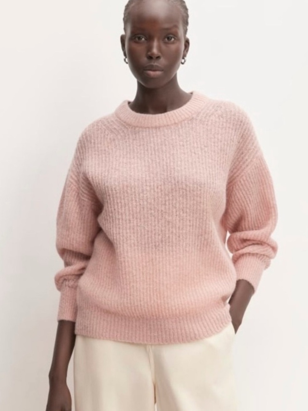 Alpaca sweater super soft petal pink